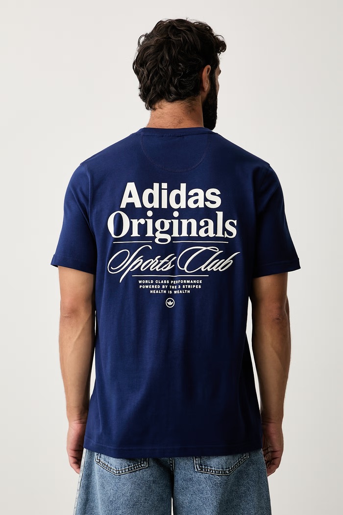 adidas Originals T-shirt męski bawełniany granatowy LF8971
