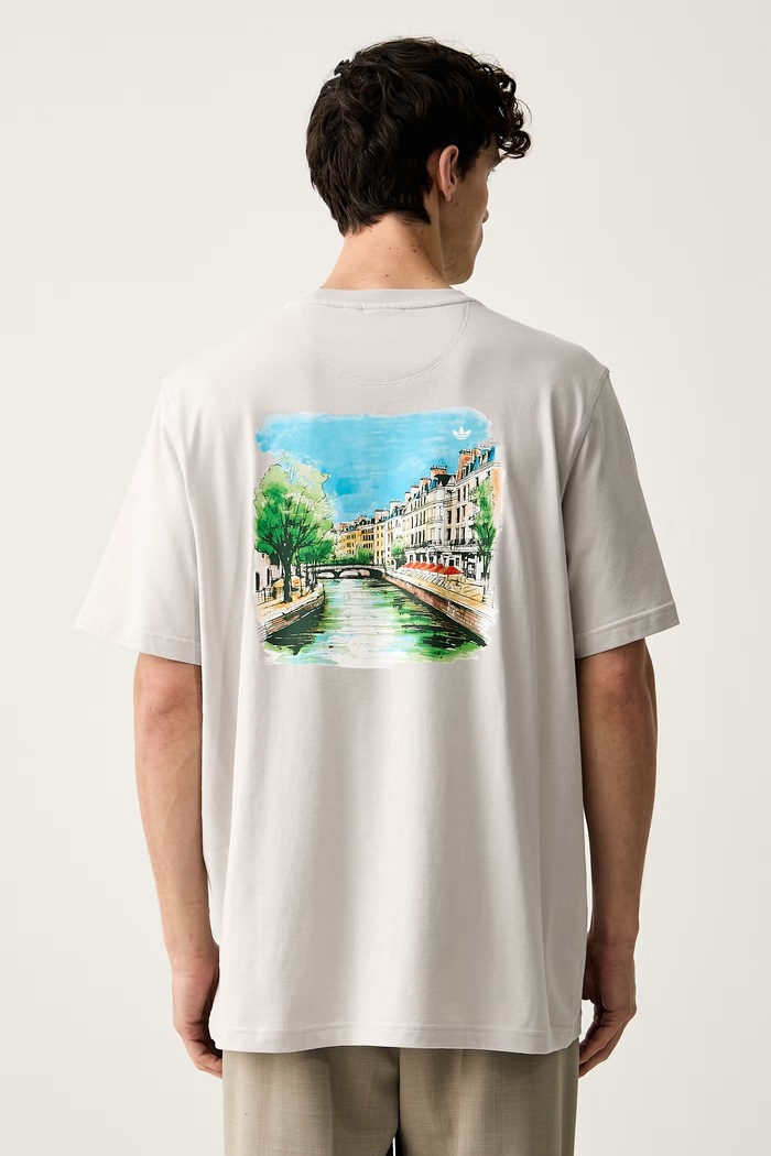 adidas Originals T-shirt męski bawełniany szary LF8977