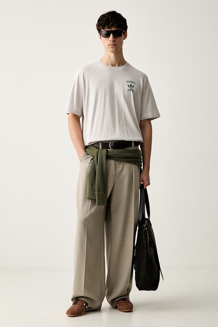 adidas Originals T-shirt męski bawełniany LF8977 szary SS26