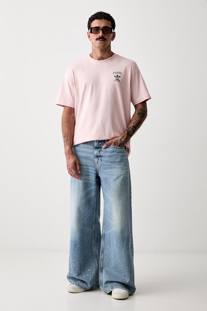 adidas Originals T-shirt męski bawełniany LF8978 różowy SS26