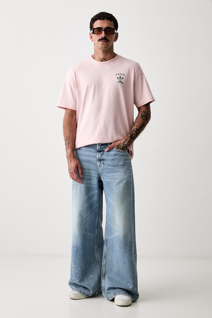 adidas Originals T-shirt męski bawełniany LF8978 różowy SS26