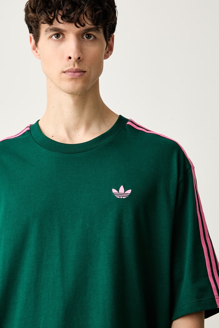 adidas Originals T-shirt męski bawełniany zielony LF9070