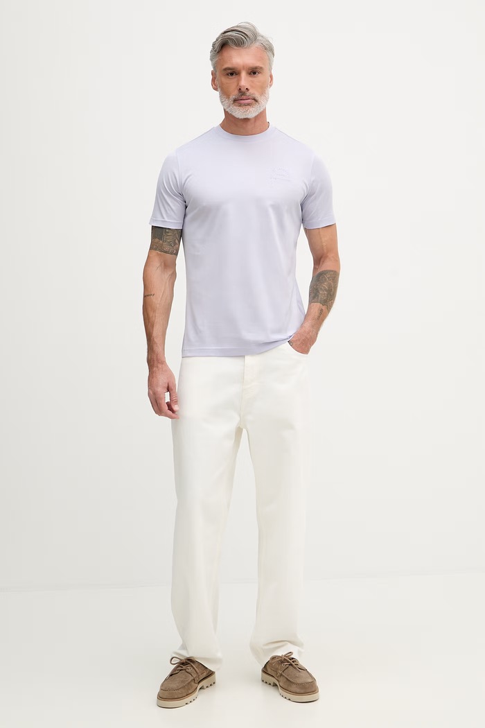 Karl Lagerfeld tričko pánske bavlnené 562200.755401 fialová SS26