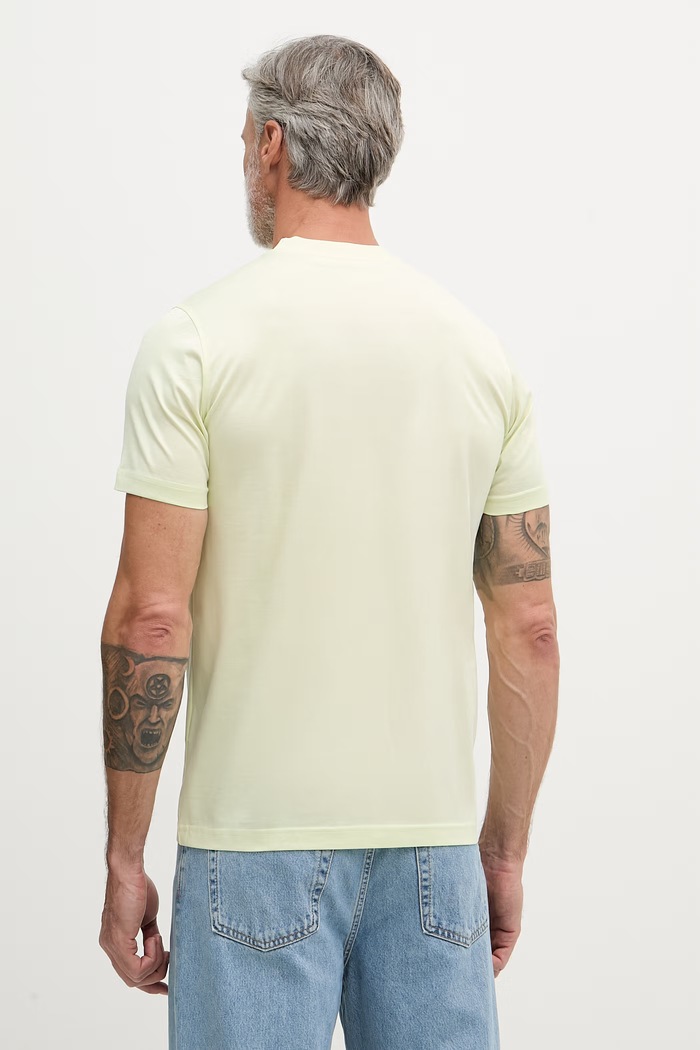 Ρούχα Karl Lagerfeld t-shirt ανδρικό βαμβακερό 562200.755401 πράσινο