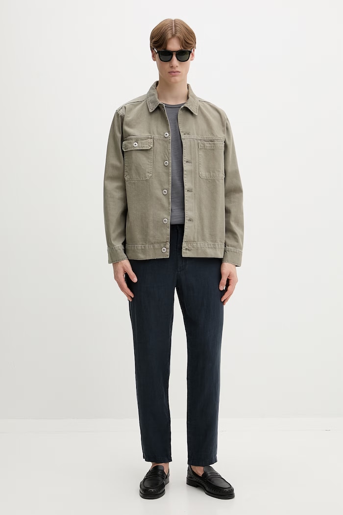 Rag & Bone tričko pánske bavlnené RF3125FT2FM sivá SS26