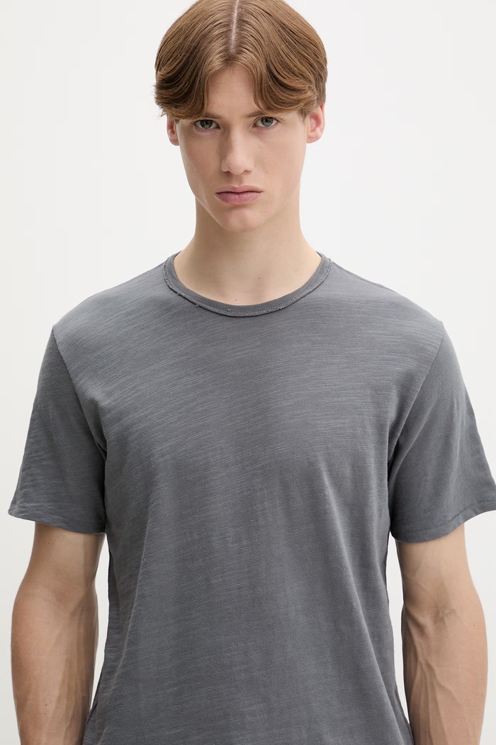 Rag & Bone tričko pánske bavlnené sivá RF3125FT2FM