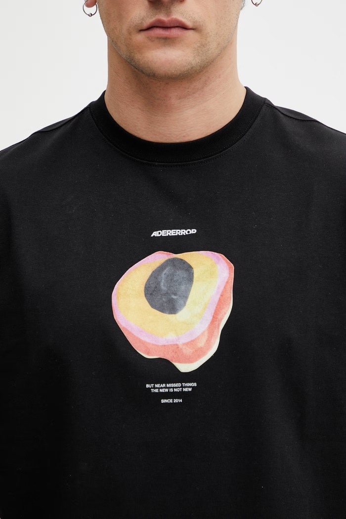 Ader Error T-shirt z bawełną męski czarny BN01FWTS0111BK