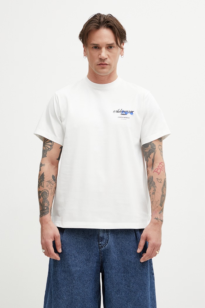 Ader Error Men's t-shirt with cotton white BP01SSTS0104OW