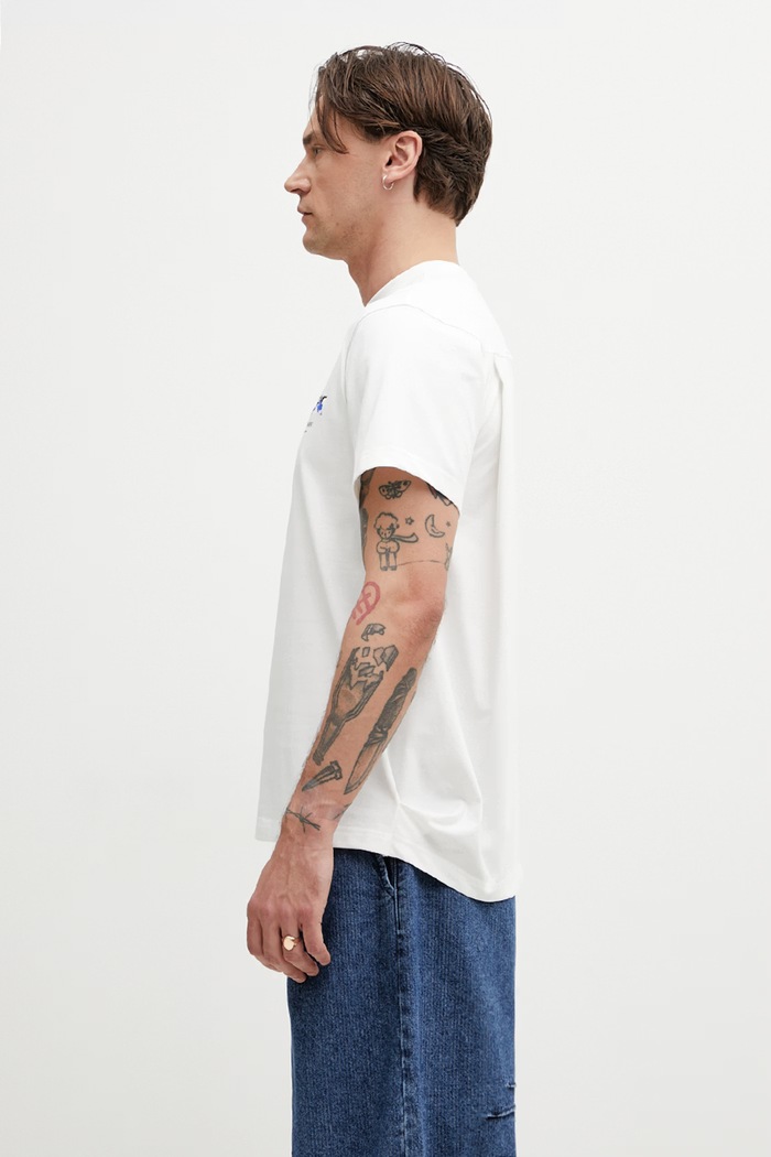 Ader Error Men's t-shirt with cotton BP01SSTS0104OW white SS26