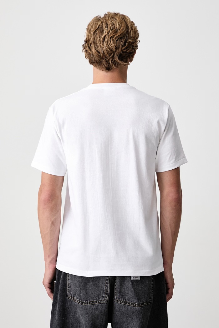 Odzież A Bathing Ape T-shirt bawełniany męski 001TEM301034M biały