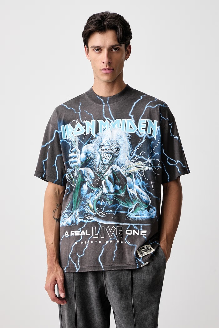 Represent T-shirt oversize bawełniany męski szary MLM100587.46