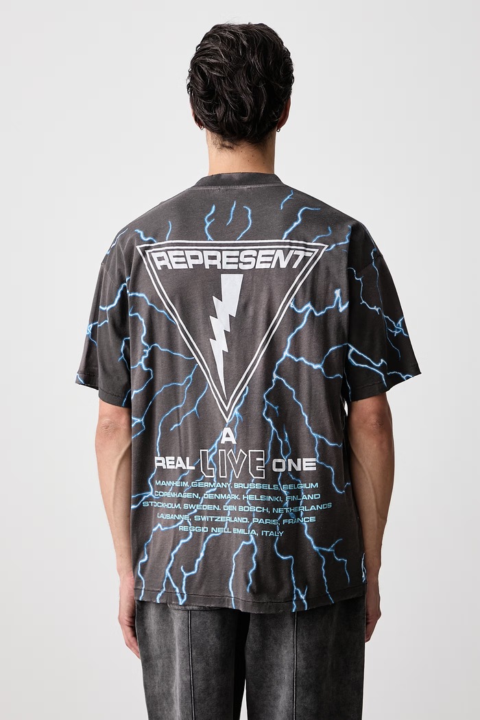 Odzież Represent T-shirt oversize bawełniany męski MLM100587.46 szary