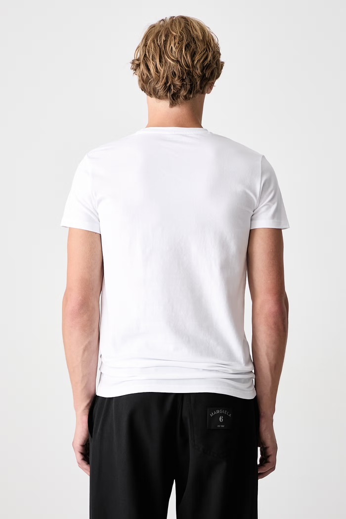 Odzież Palm Angels T-shirt basic damski bawełniany z elastanem PLA1UMBTS01BI biały