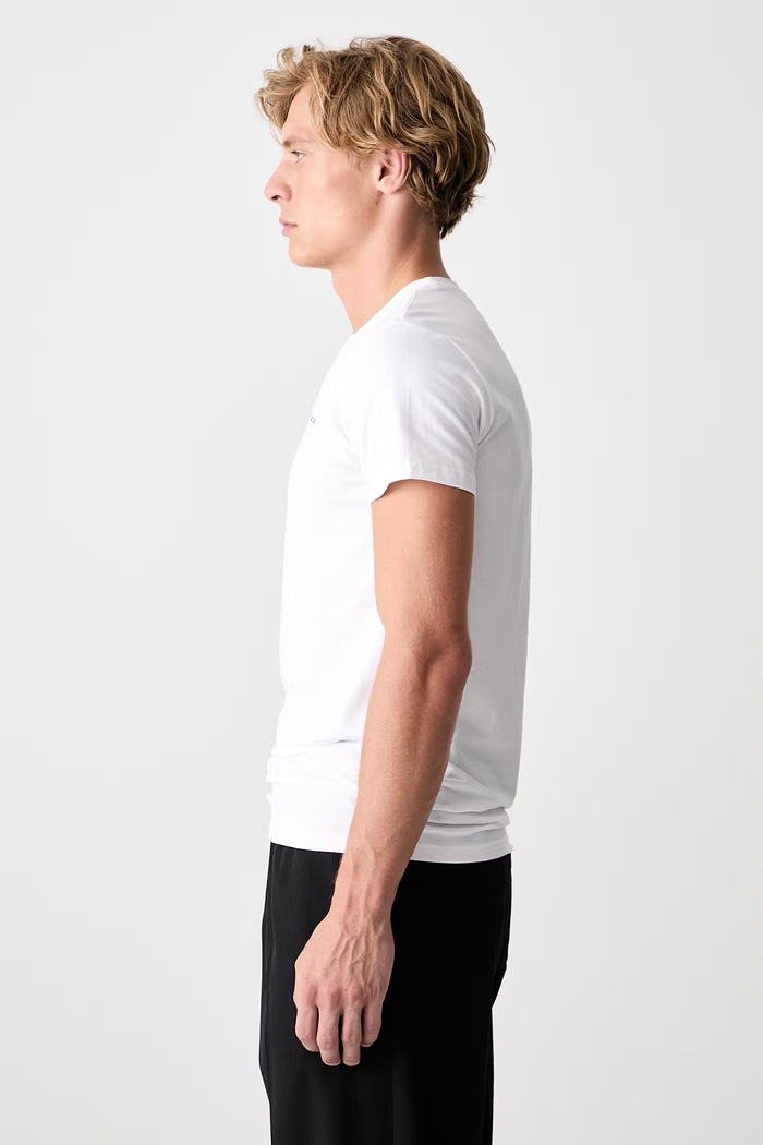 T-shirt basic damski bawełniany z elastanem Palm Angels PLA1UMBTS01BI biały