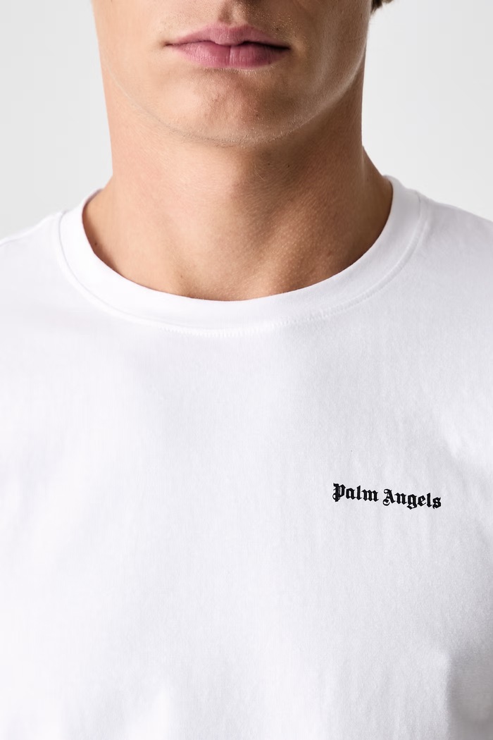 Palm Angels T-shirt basic damski bawełniany z elastanem PLA1UMBTS01BI