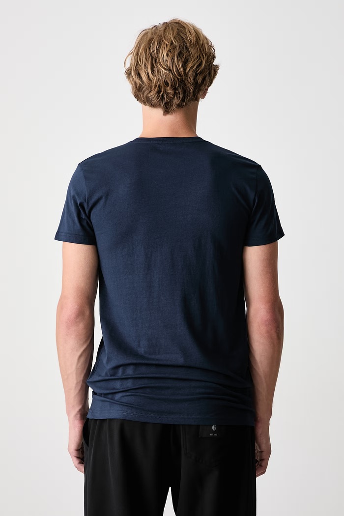 Odzież Palm Angels T-shirt basic damski bawełniany z elastanem PLA1UMBTS01BI granatowy
