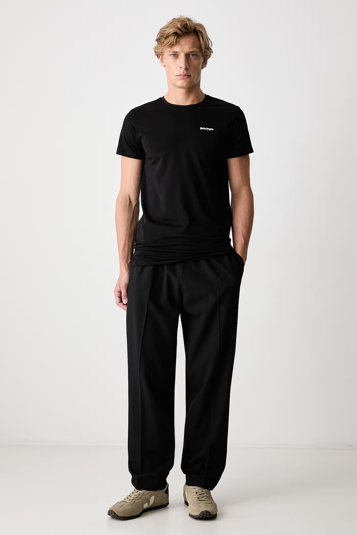 Palm Angels T-shirt basic damski bawełniany z elastanem PLA1UMBTS01BI czarny SS26