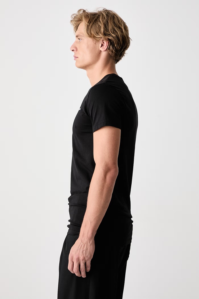 T-shirt basic damski bawełniany z elastanem Palm Angels PLA1UMBTS01BI czarny