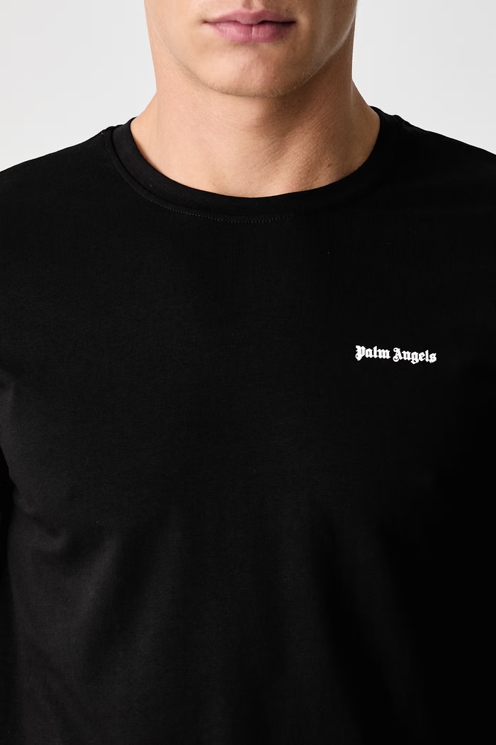 Palm Angels T-shirt basic damski bawełniany z elastanem PLA1UMBTS01BI