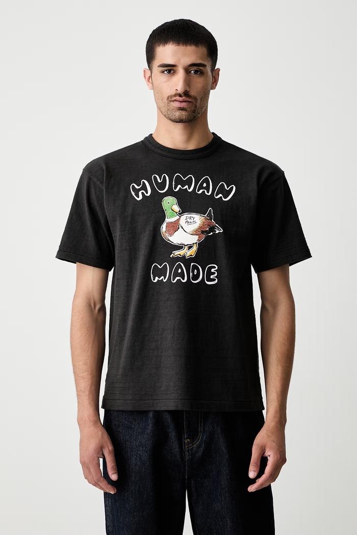 Human Made T-shirt bawełniany męski czarny HM31TE022