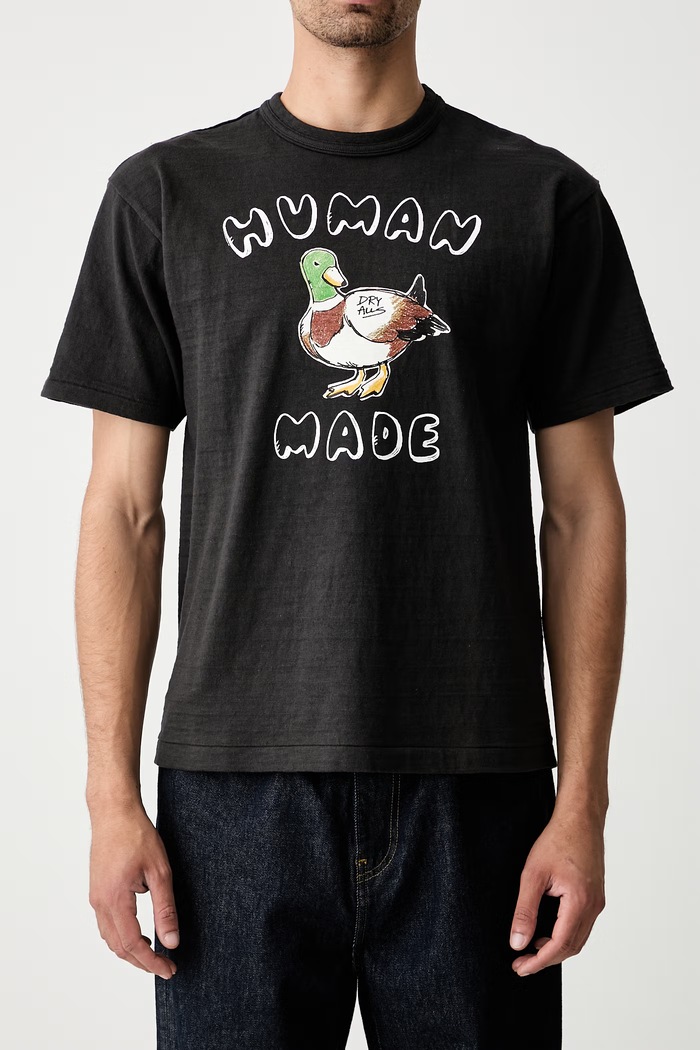 Human Made T-shirt bawełniany męski HM31TE022 czarny
