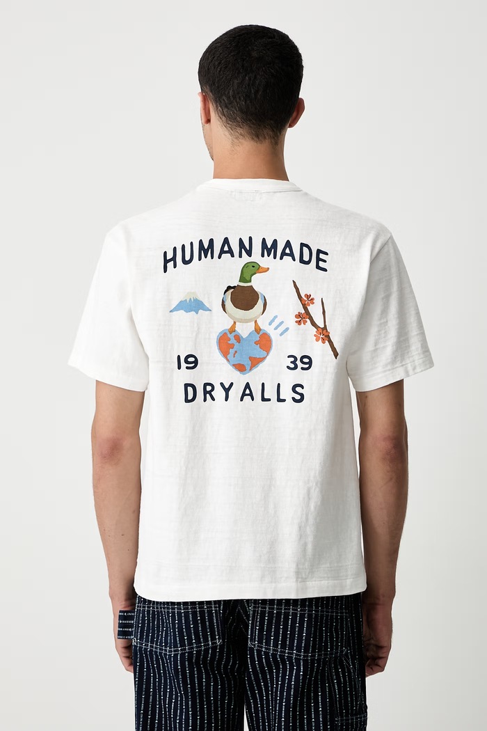 Human Made T-shirt bawełniany męski biały HM31TE017
