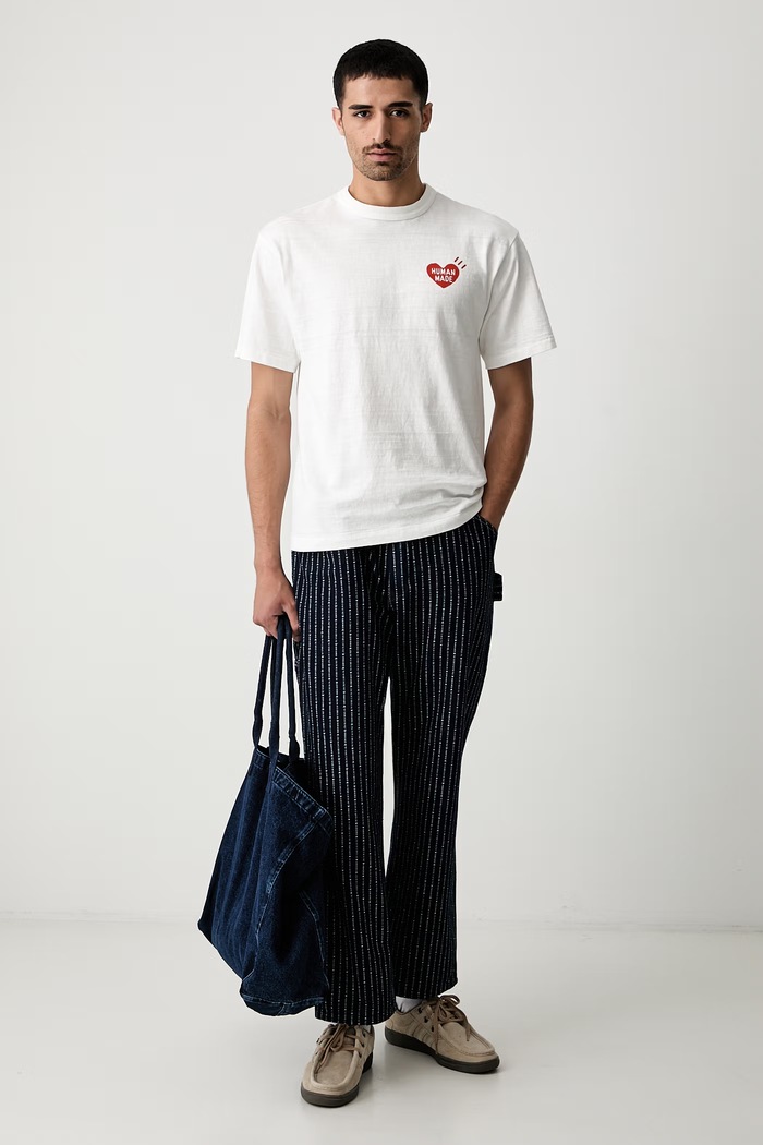 Human Made T-shirt bawełniany męski HM31TE017 biały SS26
