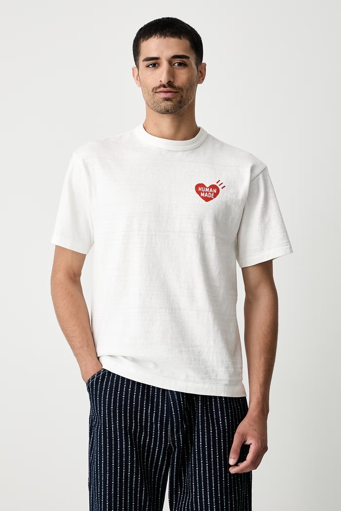 Odzież Human Made T-shirt bawełniany męski HM31TE017 biały