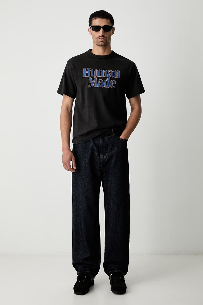 Human Made T-shirt bawełniany męski HM31TE014 czarny SS26