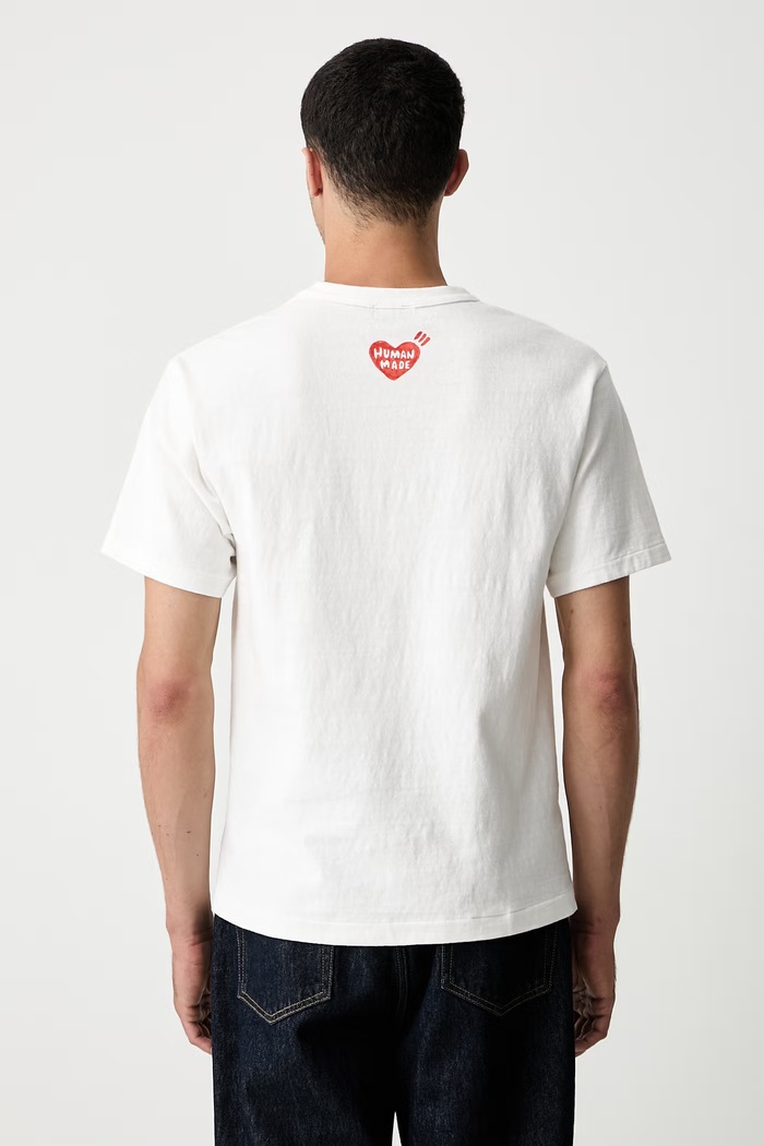 Odzież Human Made T-shirt bawełniany męski HM31TE007 biały