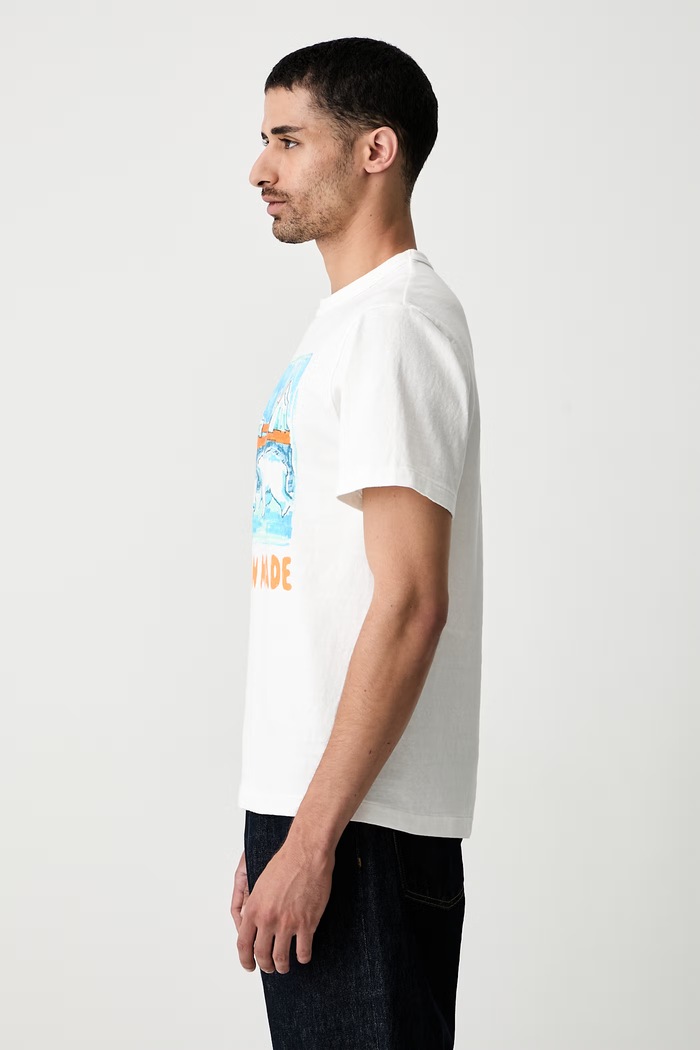 Human Made T-shirt bawełniany męski biały HM31TE007