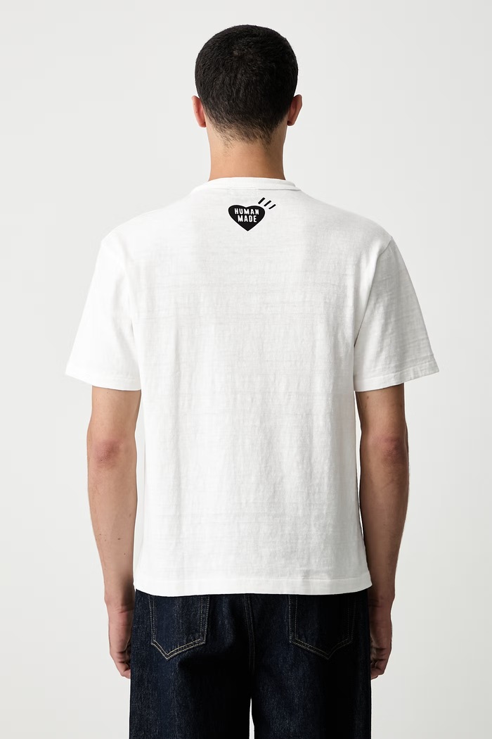 Odzież Human Made T-shirt bawełniany męski HM31TE005 biały