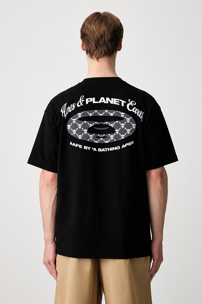 Odzież AAPE T-shirt bawełniany męski AAPTEM1852XXQ czarny