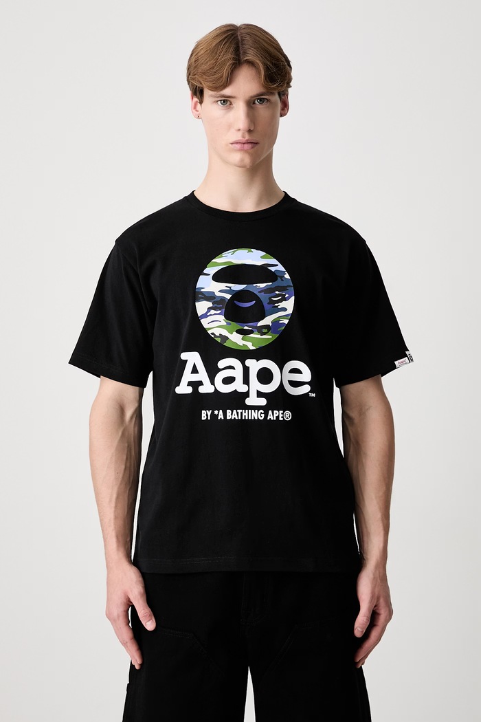 AAPE T-shirt damski z bawełną czarny AAPTEM1834XXQ