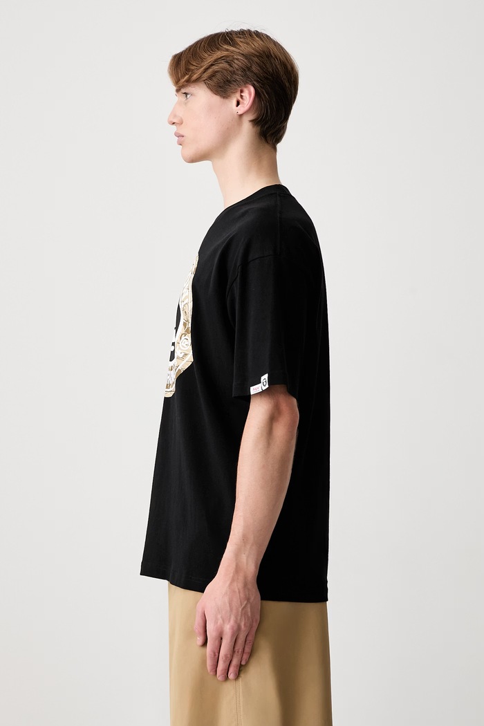 AAPE T-shirt bawełniany męski AAPTEM1833XXQ czarny SS26