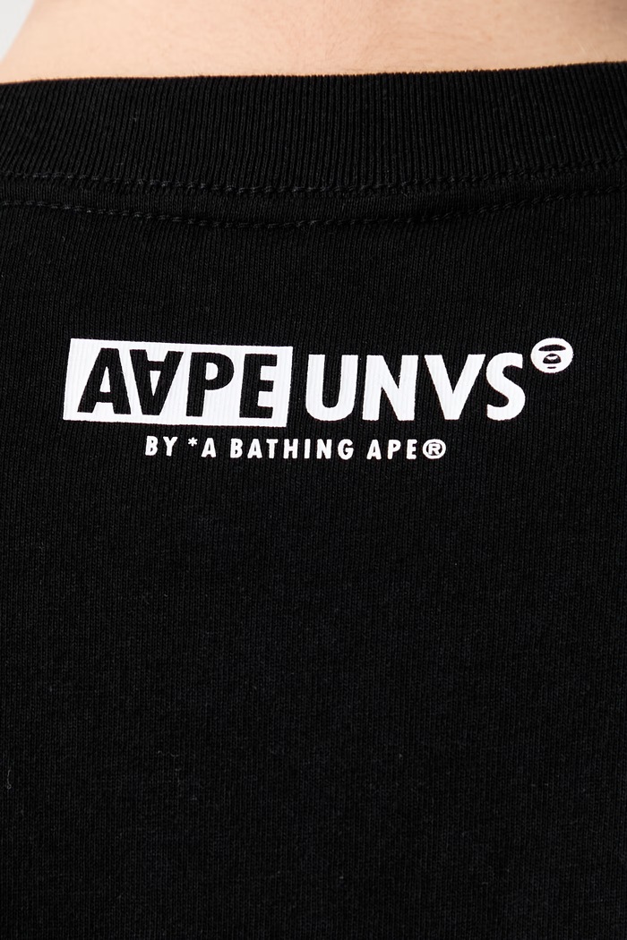 AAPE T-shirt bawełniany męski AAPTEM1833XXQ czarny
