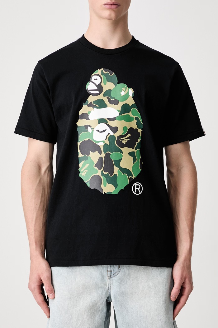 A Bathing Ape ABC Camo Milo T-shirt bawełniany męski czarny 0ZXTEMX00310Q
