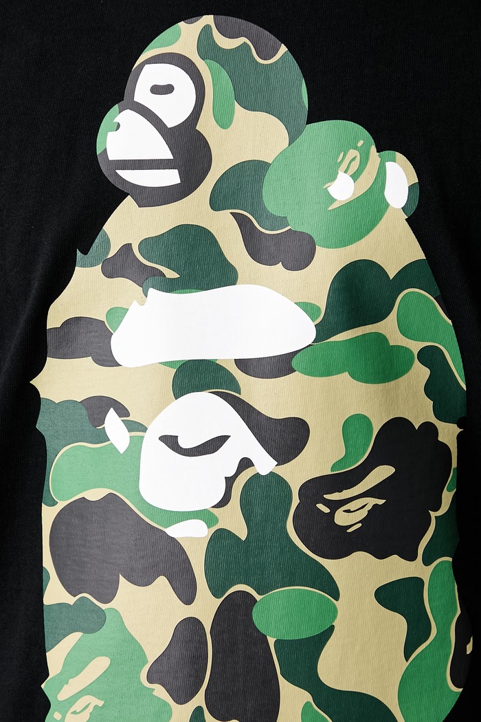 A Bathing Ape ABC Camo Milo T-shirt bawełniany męski 0ZXTEMX00310Q czarny