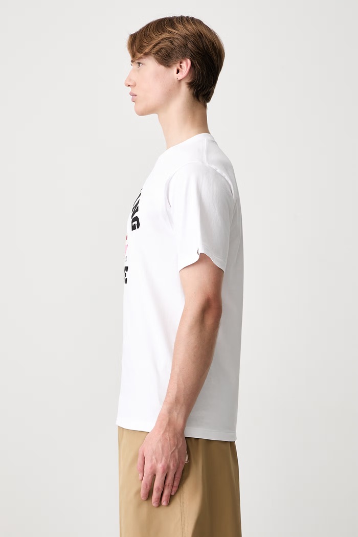 A Bathing Ape ABC Camo T-shirt bawełniany męski 0ZXTEM004101Q biały SS26