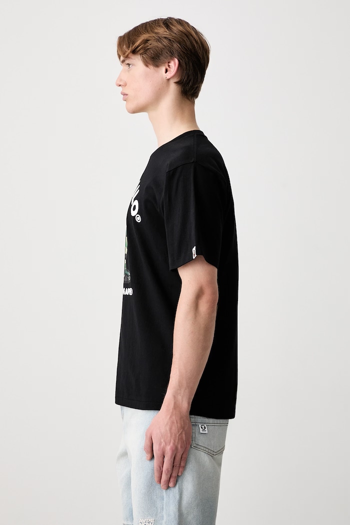 A Bathing Ape ABC Camo Milo T-shirt bawełniany męski 0ZXTEMX00510Q czarny SS26