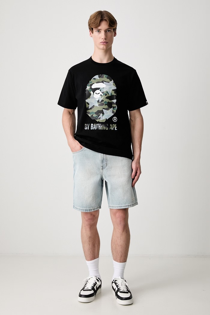 A Bathing Ape STA Over Print 1st Camo T-shirt męski z bawełną 0ZXTEM023101Q