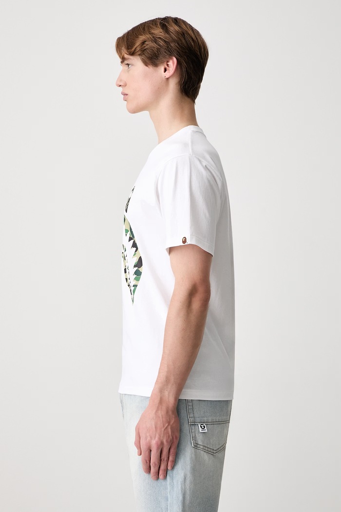 A Bathing Ape ABC Camo Shark T-shirt bawełniany męski 0ZXTEM007101Q biały SS26