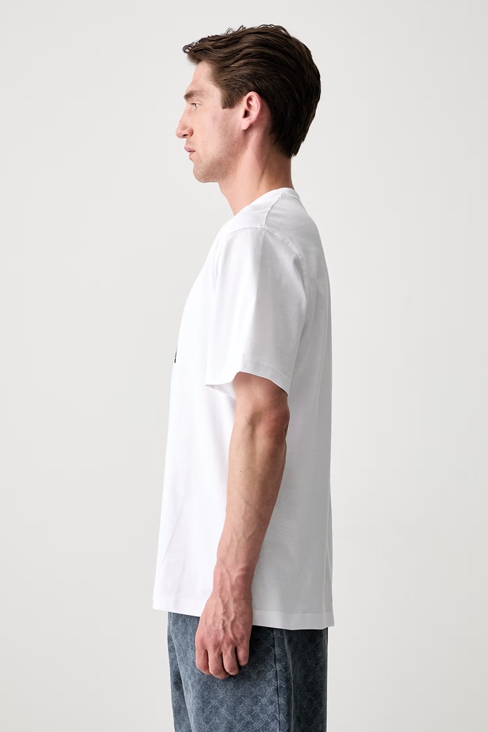 Daily Paper T-shirt bawełniany męski 2610086 biały SS26