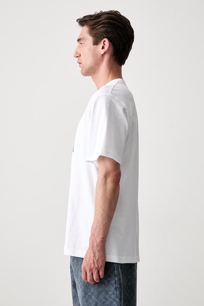 Daily Paper T-shirt bawełniany męski 2610086 biały SS26