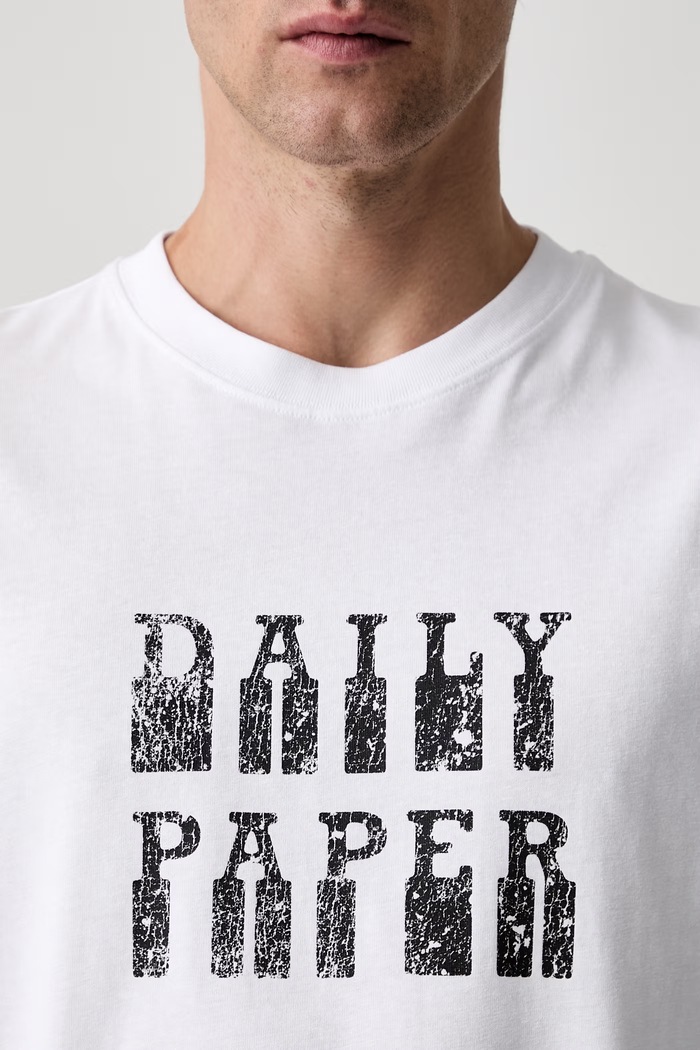 Daily Paper T-shirt bawełniany męski 2610086 biały
