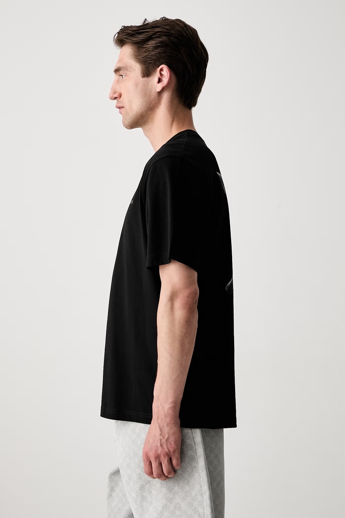 Daily Paper T-shirt bawełniany męski 2610089 czarny SS26
