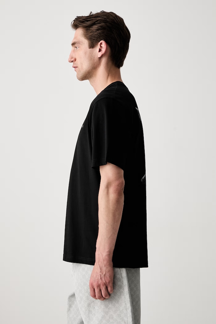 Daily Paper T-shirt bawełniany męski 2610089 czarny SS26