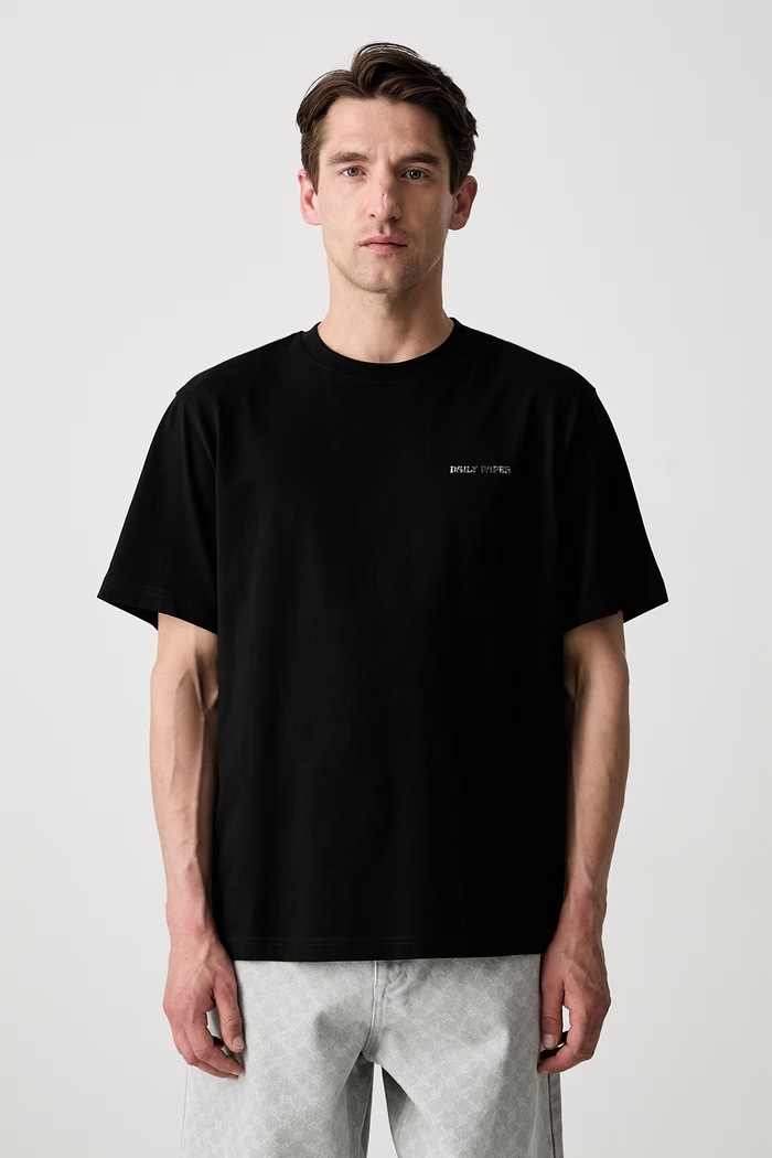 Odzież Daily Paper T-shirt bawełniany męski 2610089 czarny