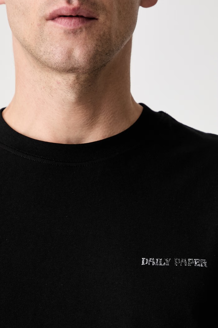 Daily Paper T-shirt bawełniany męski 2610089 czarny