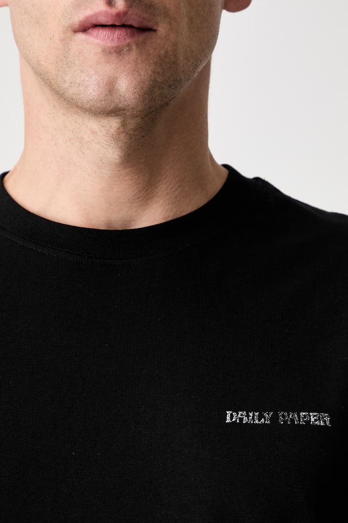 Daily Paper T-shirt bawełniany męski 2610089 czarny